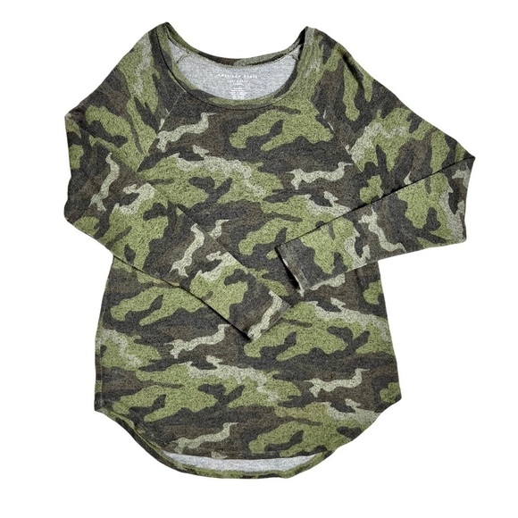 American Eagle Super Soft and Sexy Plush Casual Camo Long Sleeve Top Size Small - Picture 11 of 14